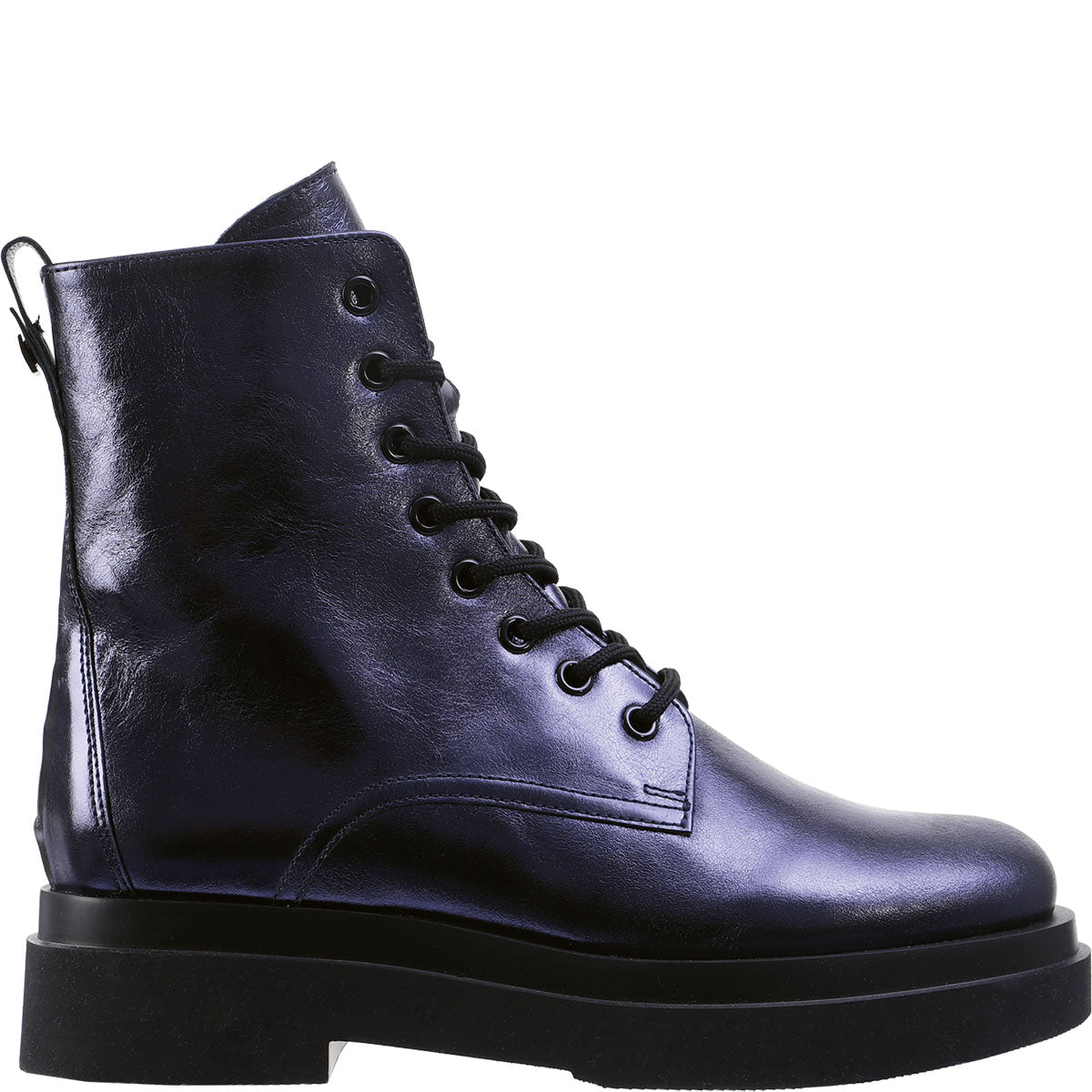 Platform Lace Boot In Indigo