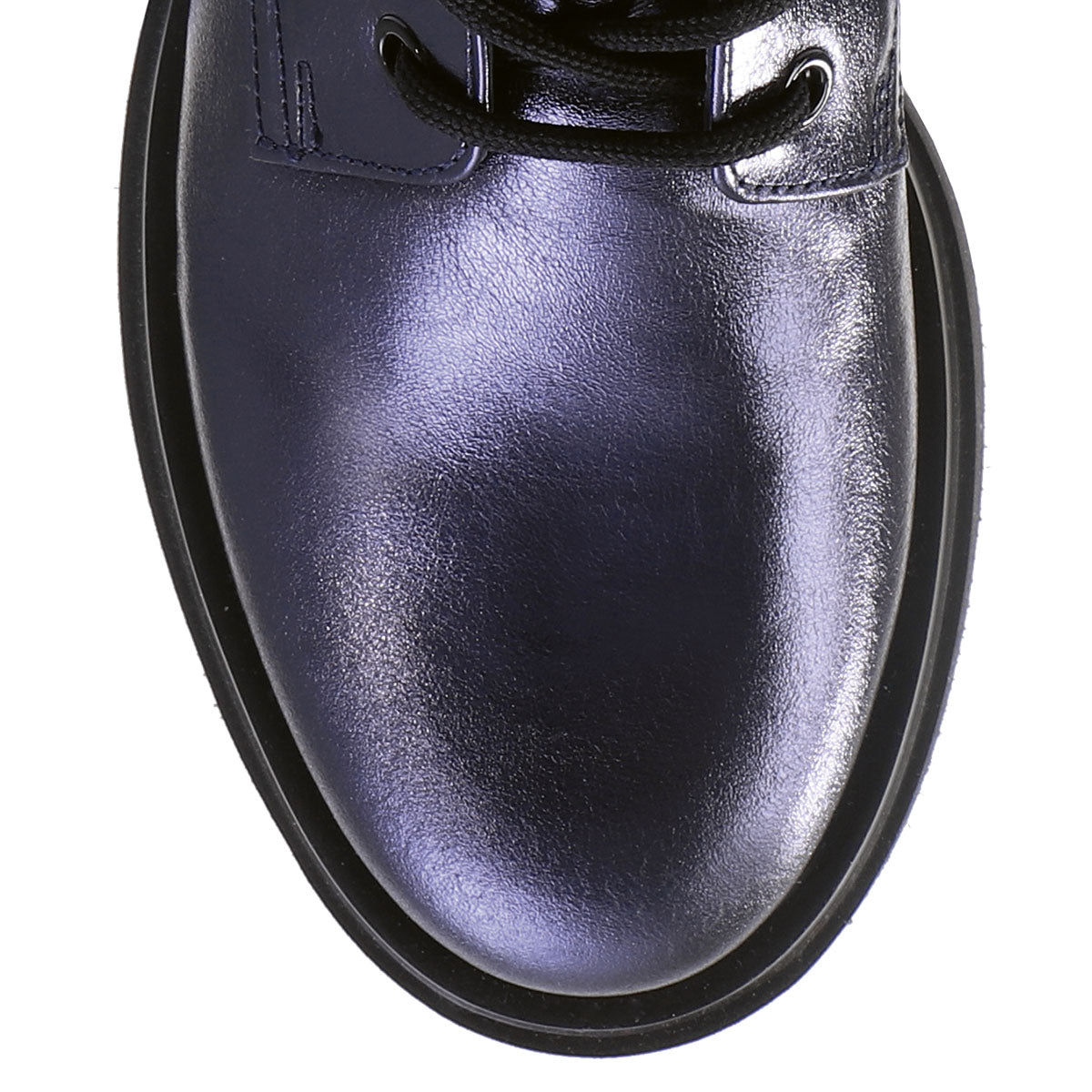 Platform Lace Boot In Indigo