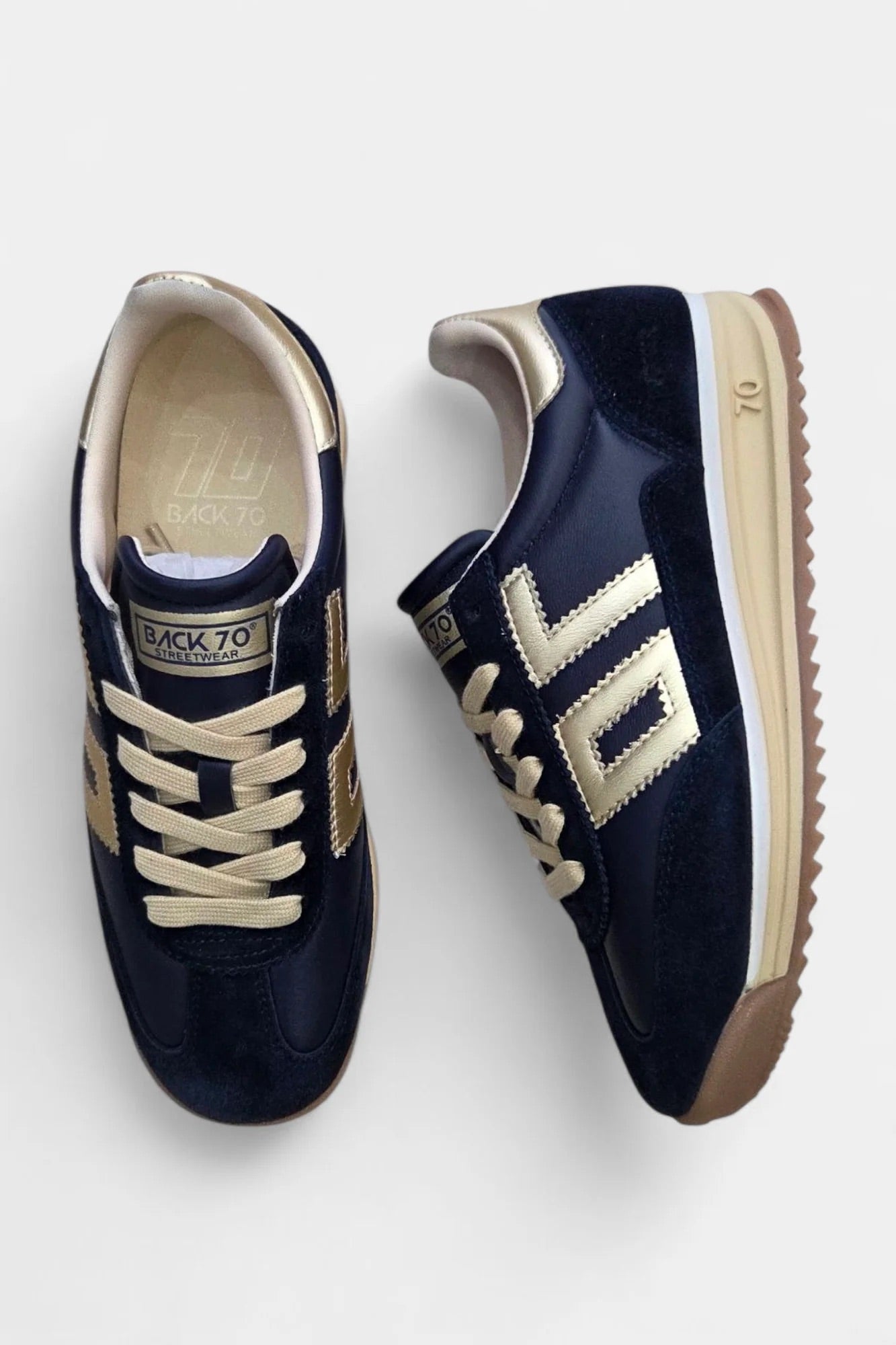 Jogger Navy Suede Gold#