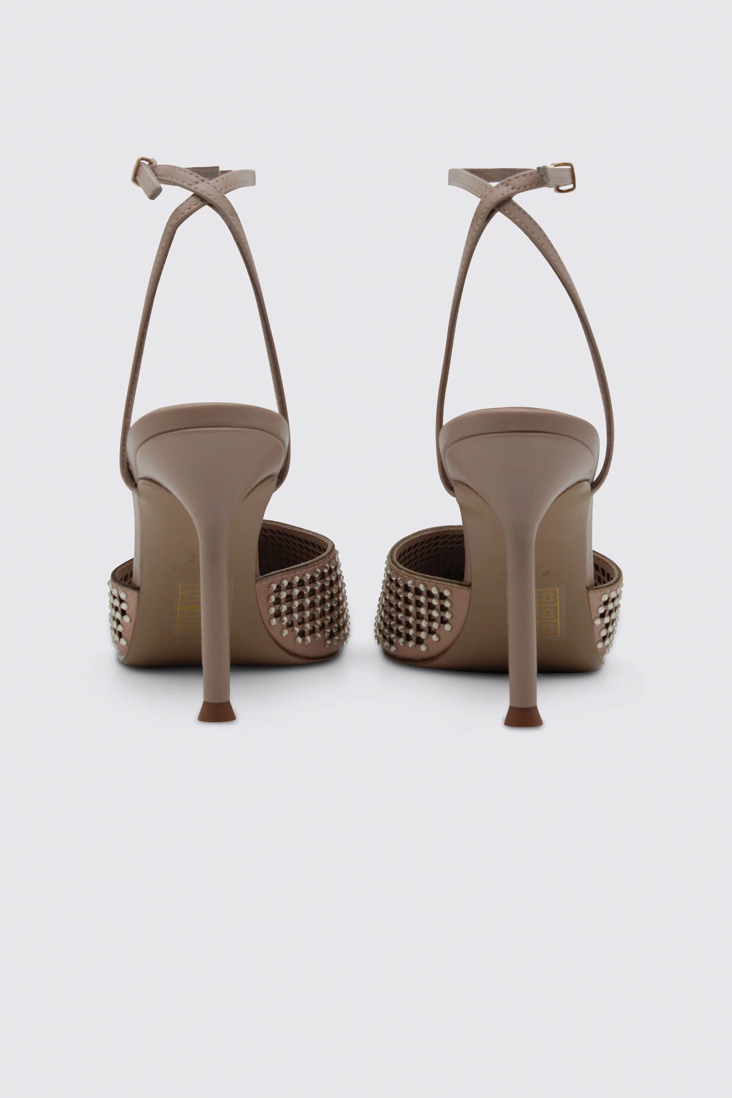 Crystal Embellished Strap Heel
