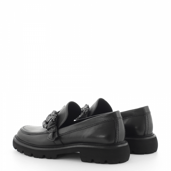 Soft Leather Loafer With Jewel Snaffle