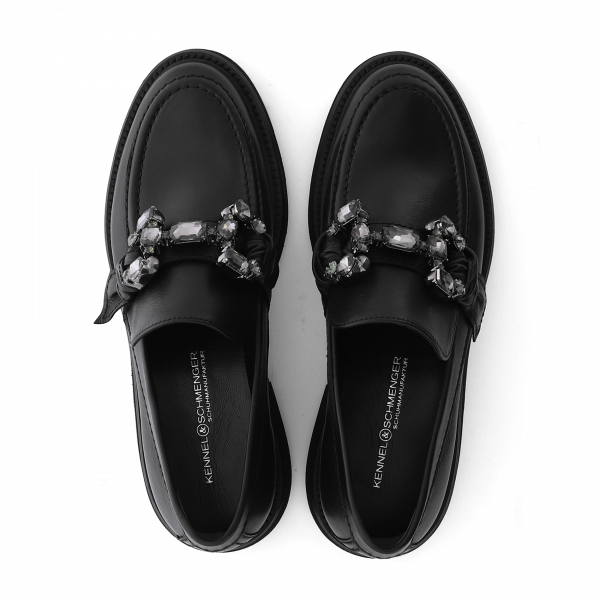Soft Leather Loafer With Jewel Snaffle