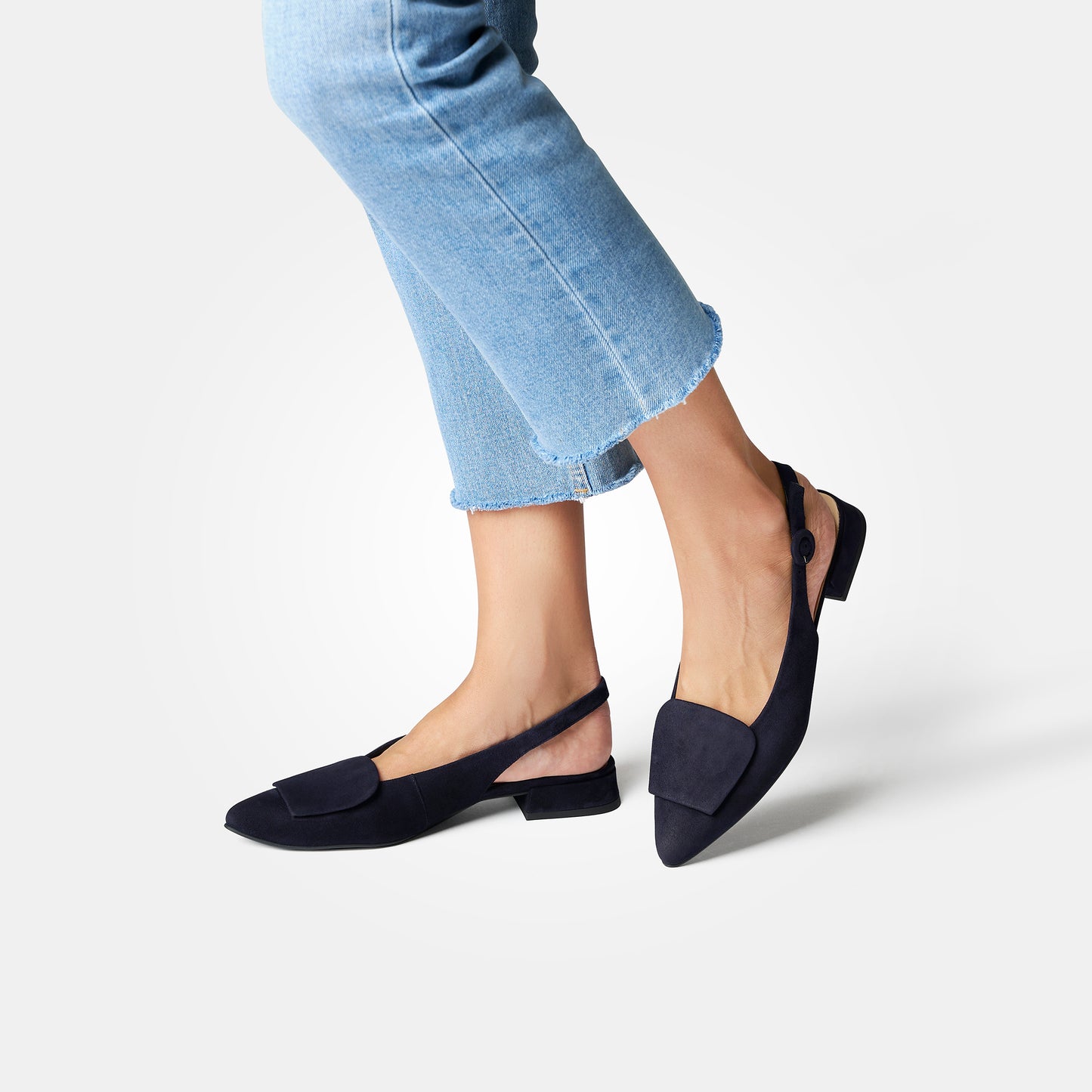 Suede Sling Back
