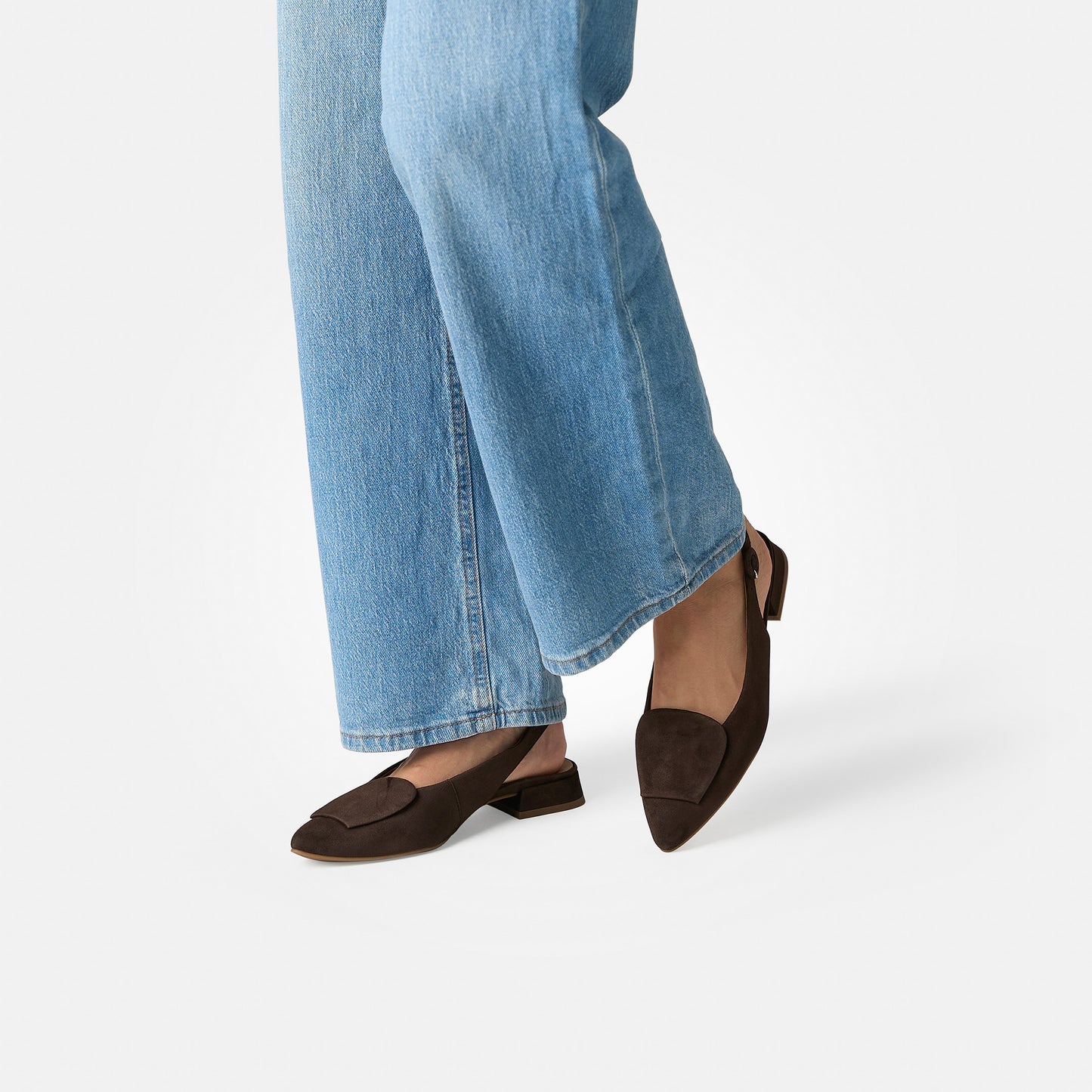 Brown Suede Slingback
