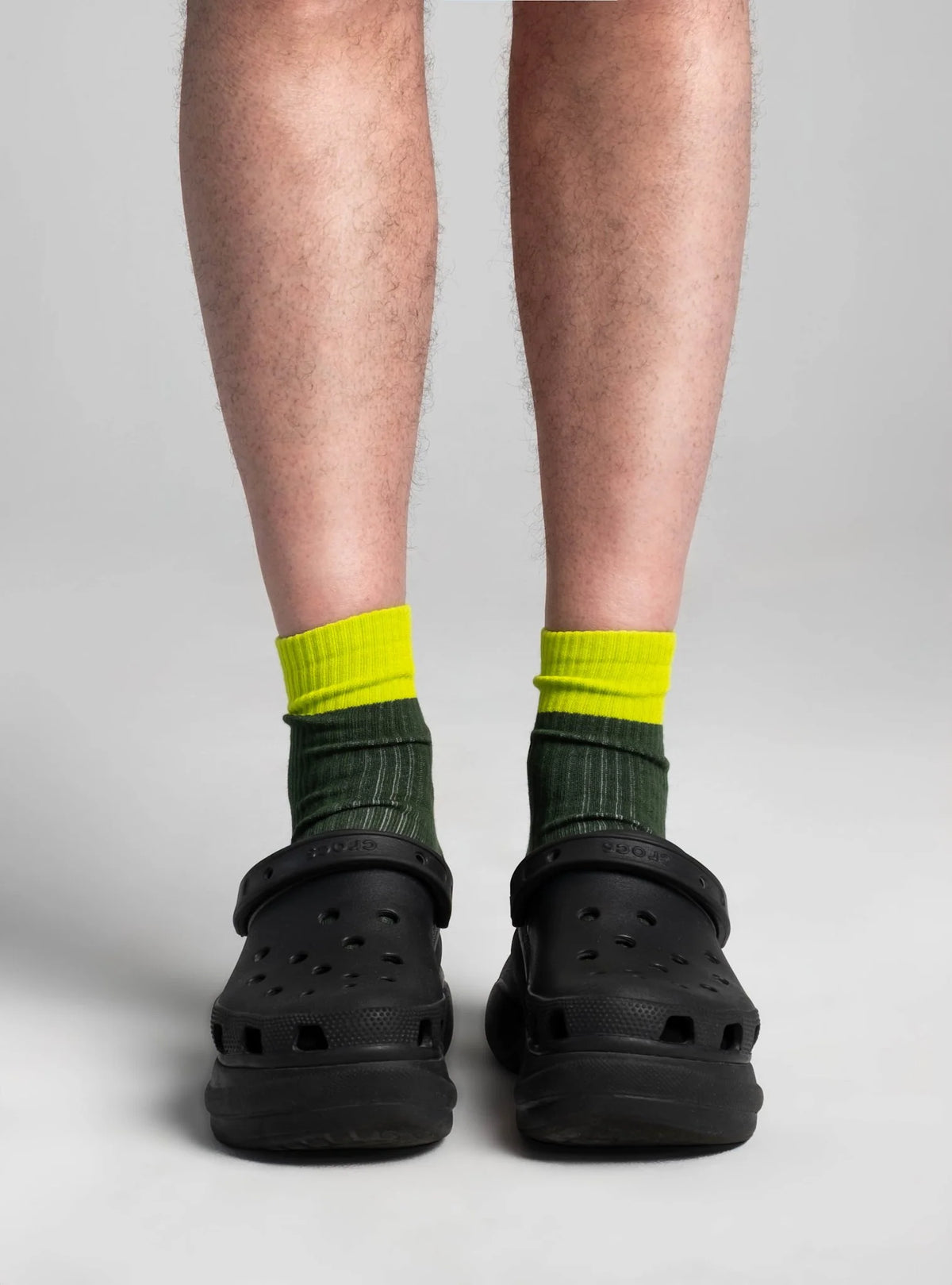 Aydo Studios Altai Route socks in Verdant Pulse, worn detail