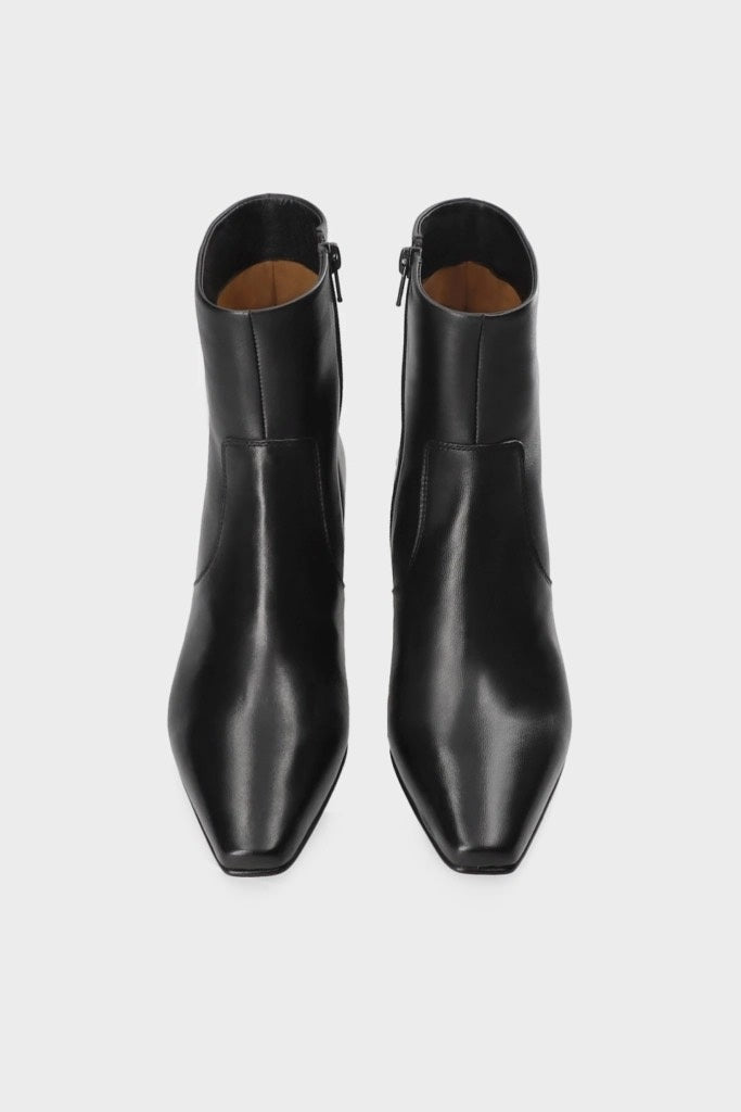 Black Leather Ankle Boot