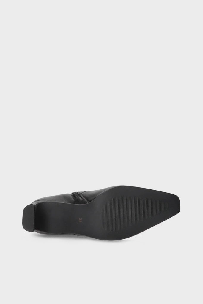 Black Leather Ankle Boot