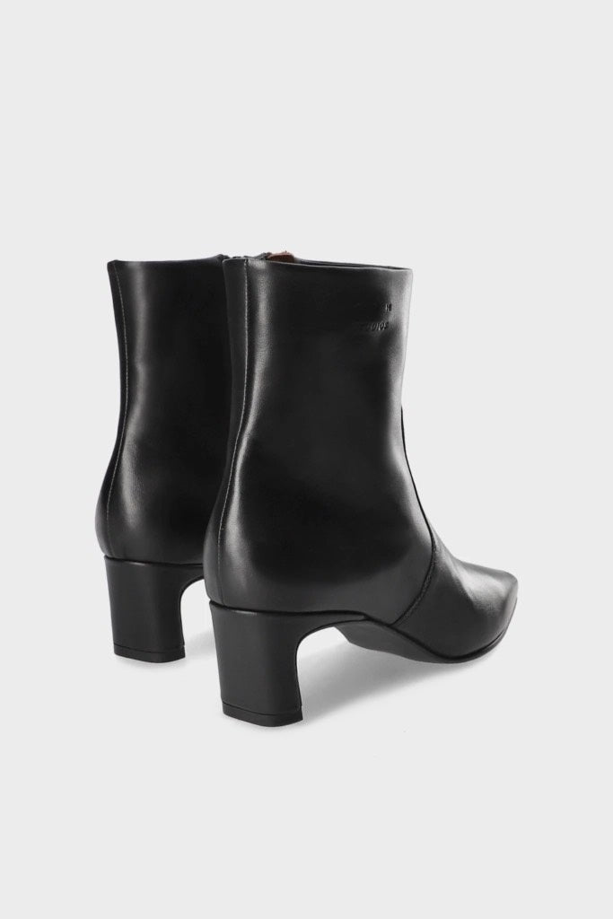 Black Leather Ankle Boot