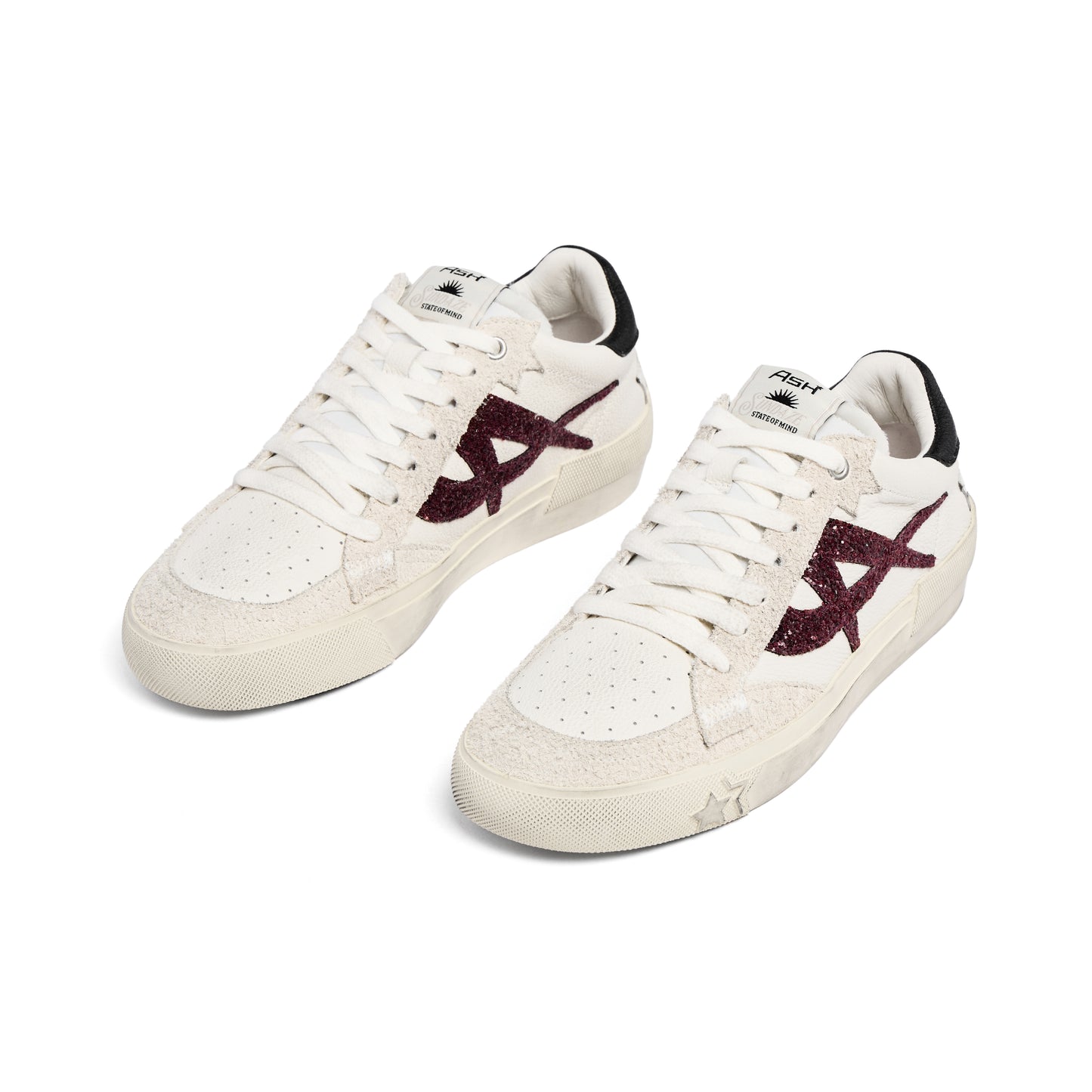 White Sneaker With Purple Detail