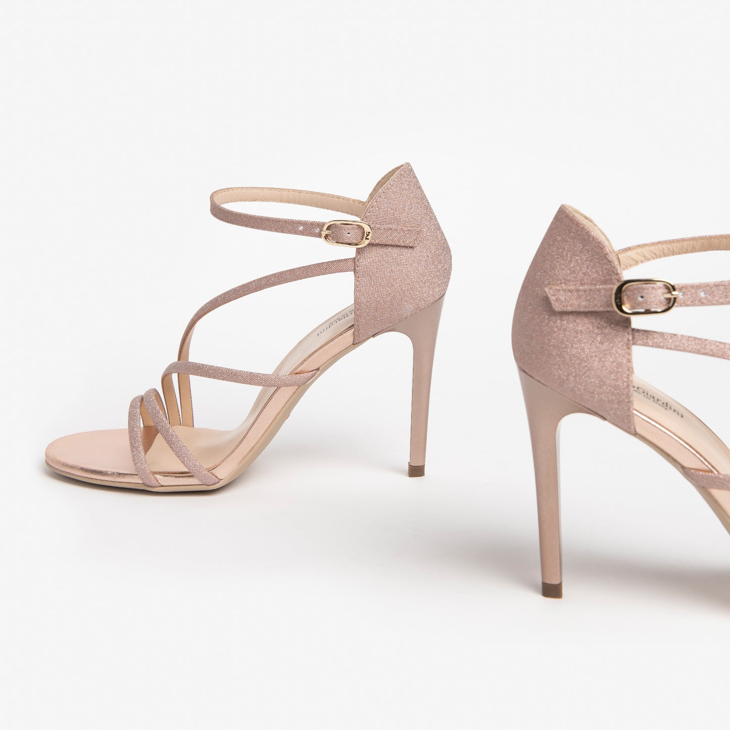 Glitter Strap Heel