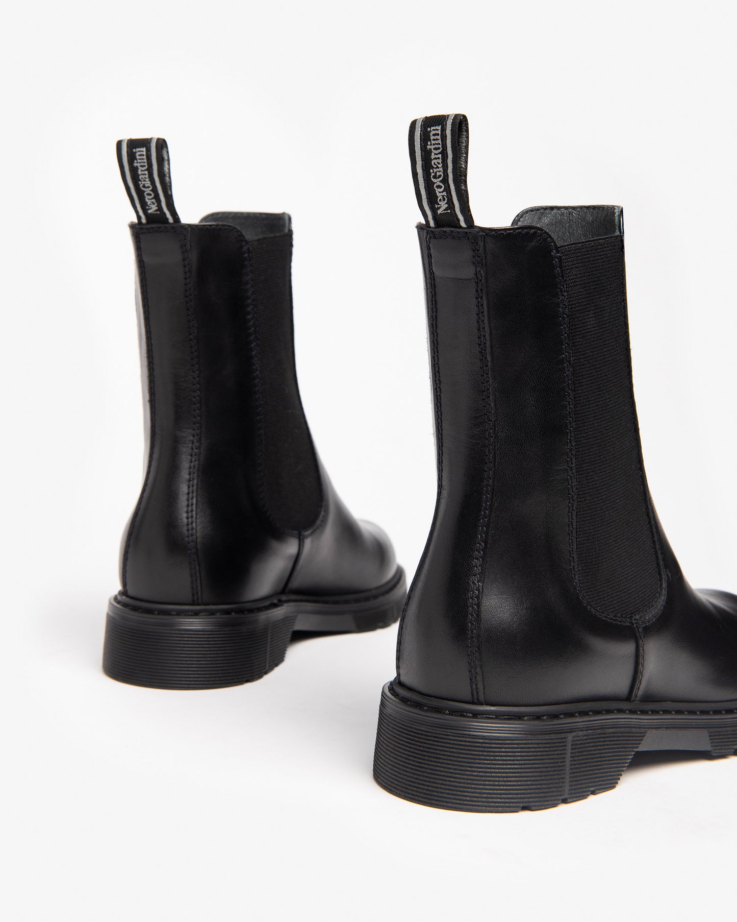 Black Leather Chelsea Boot