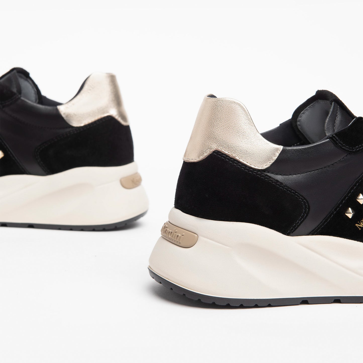 Platform Sneaker With Gold Studs