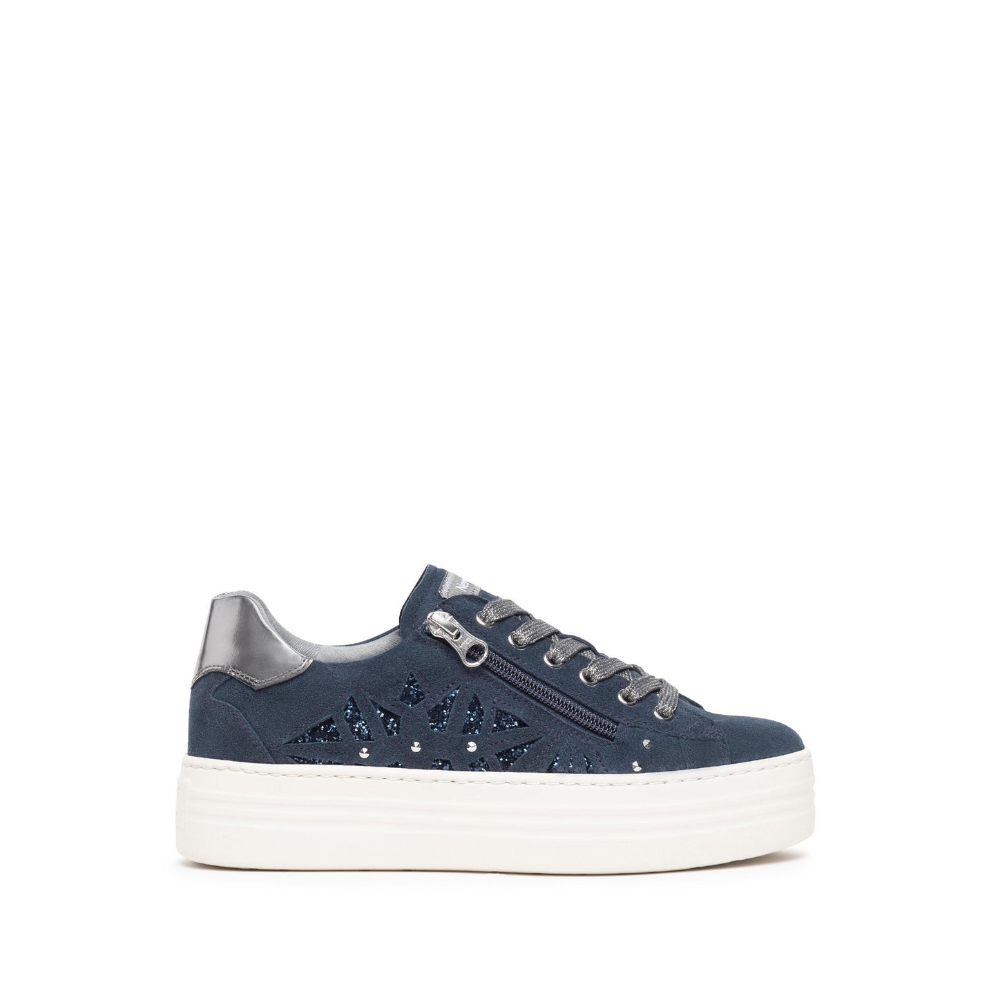 Leather Platform Sneaker With Side Zip