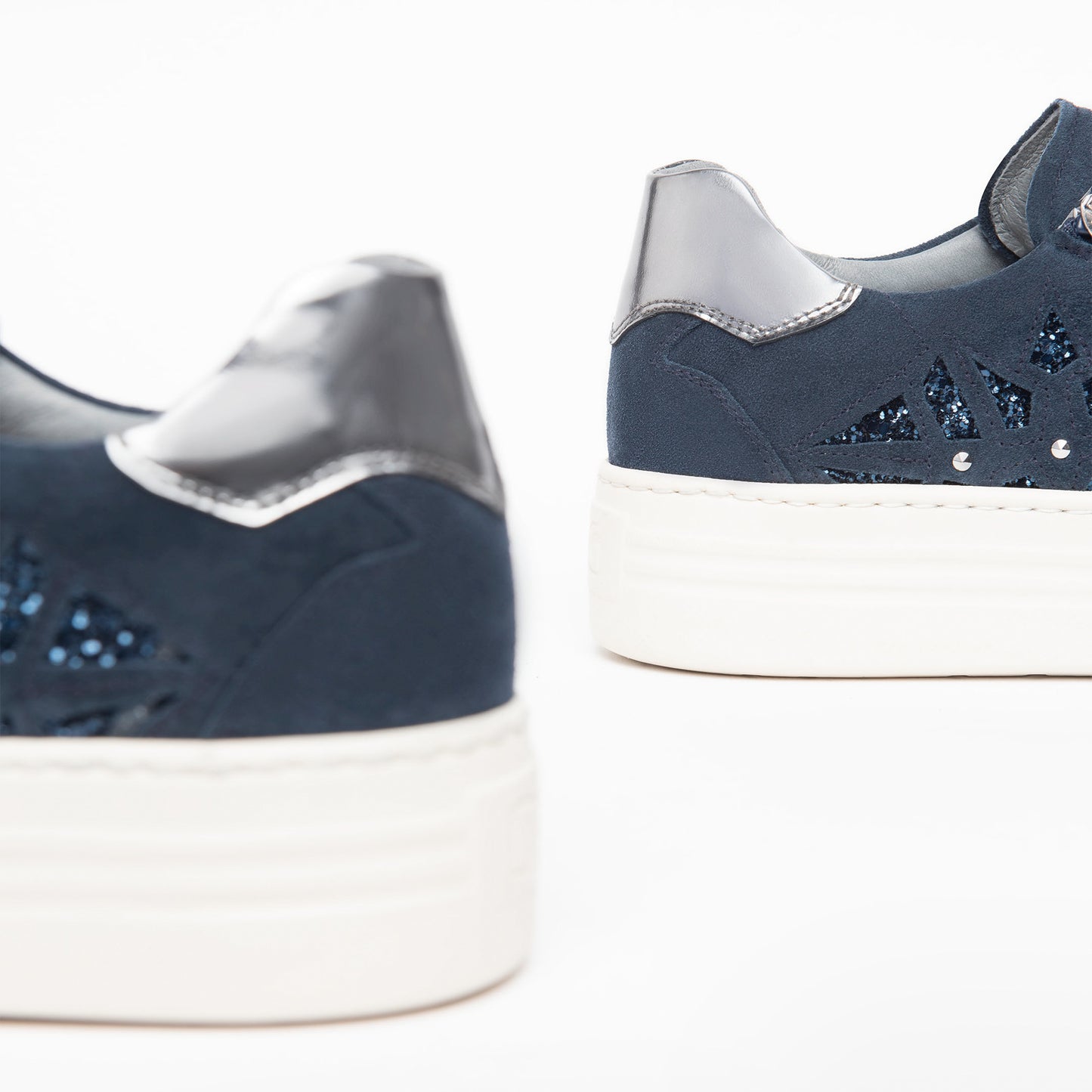 Leather Platform Sneaker With Side Zip