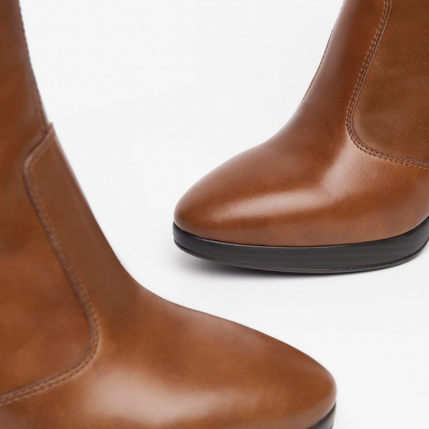 High Leather Boot With Side Zip