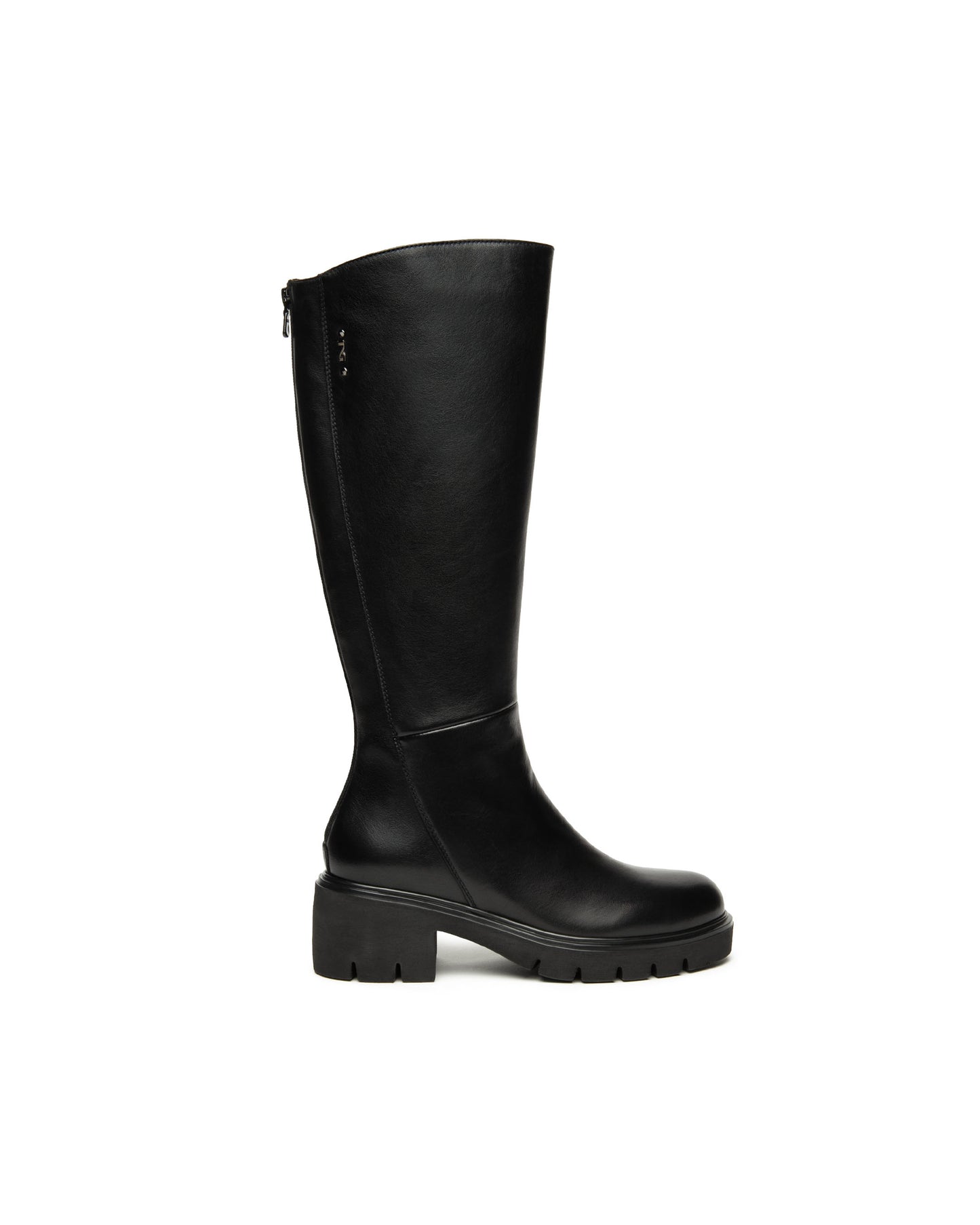 Knee High Blsck Leather Boot