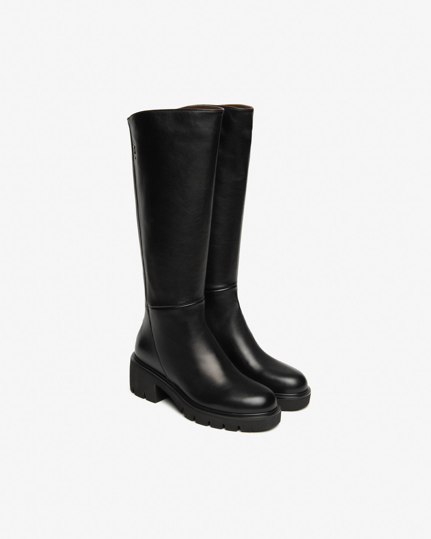 Knee High Blsck Leather Boot