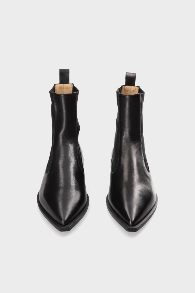 Sleek Leather Sock Boot