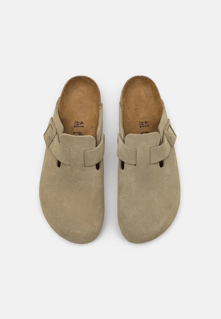 Boston Suede Clog Faded Khaki