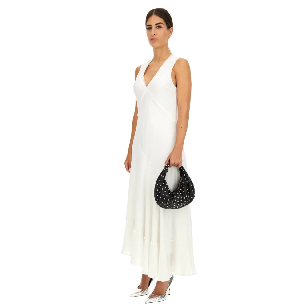 Black Shoulder Bag With Rhinestones