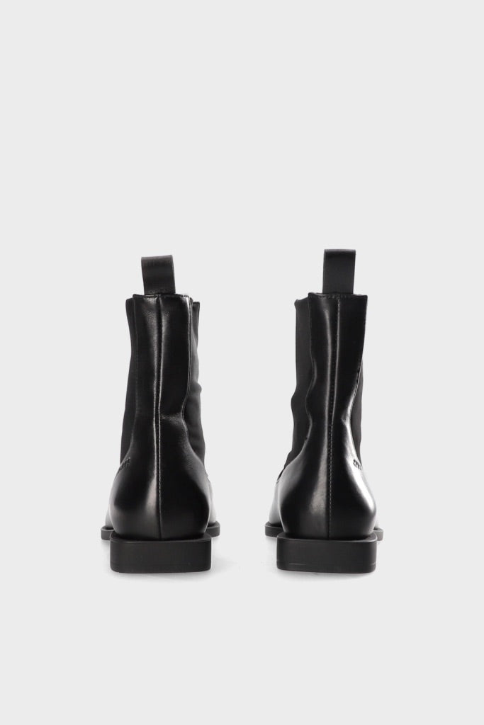 Sleek Leather Sock Boot