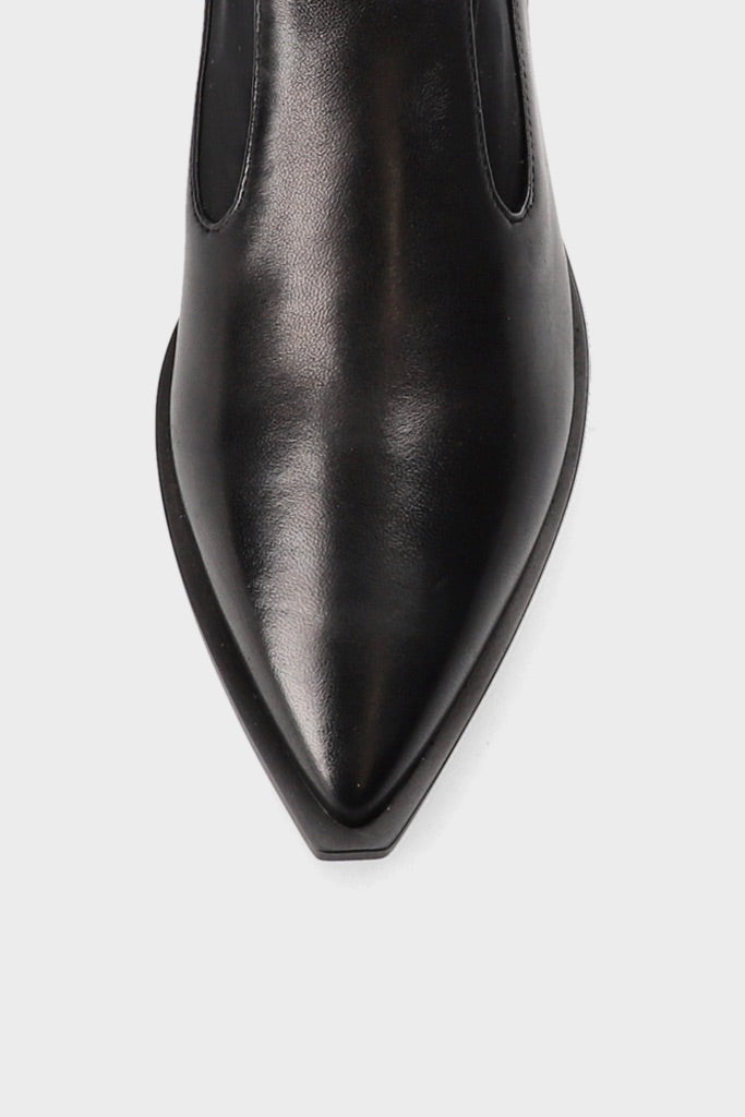 Sleek Leather Sock Boot