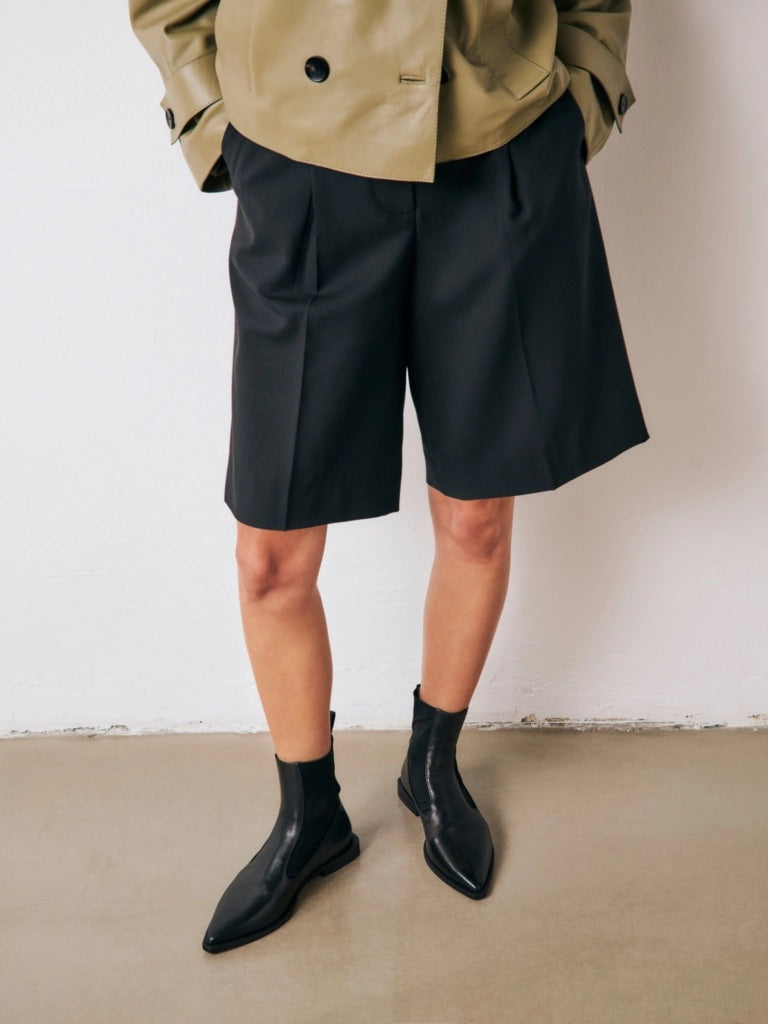 Sleek Leather Sock Boot
