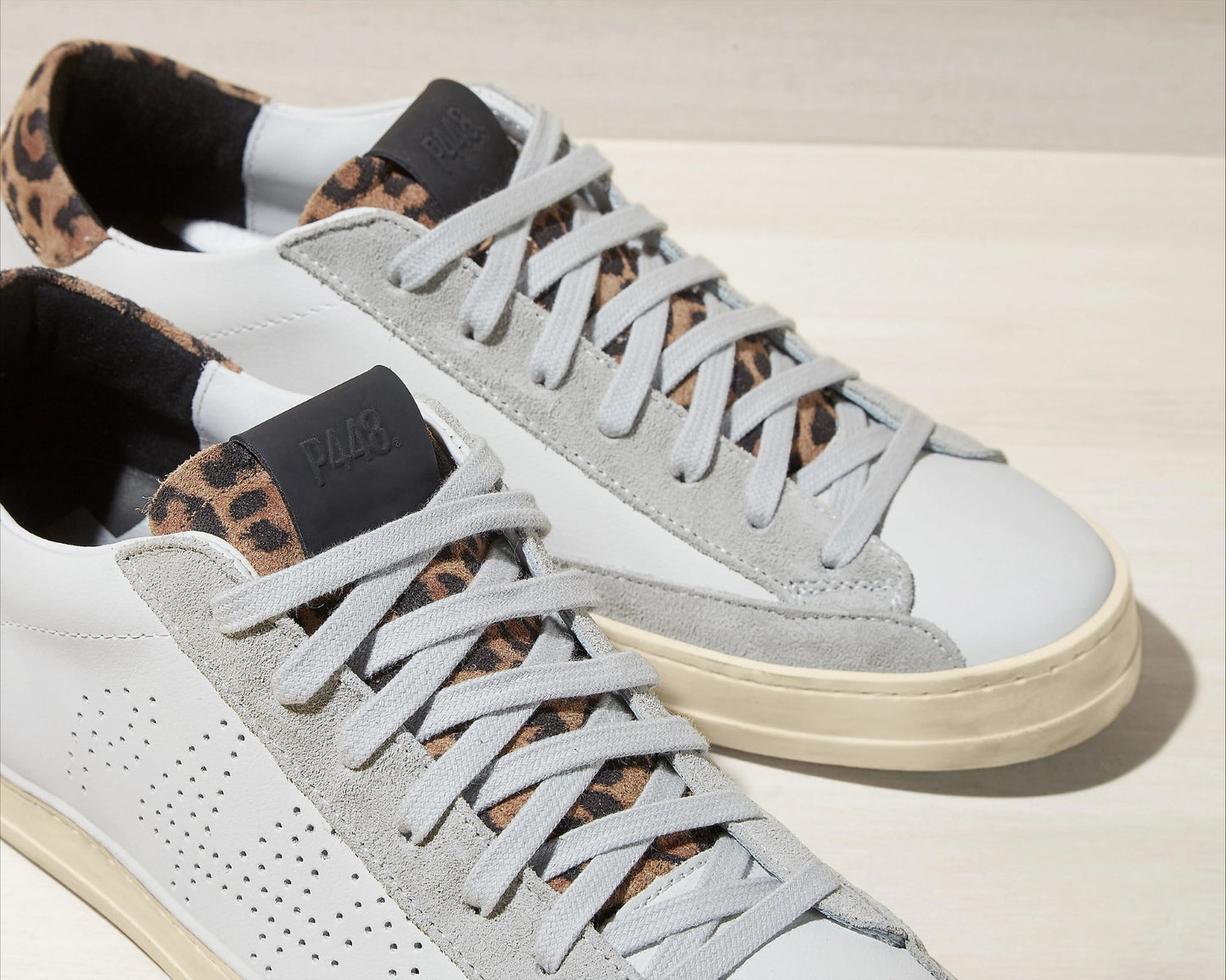 John Animal White Sneaker With Silver
