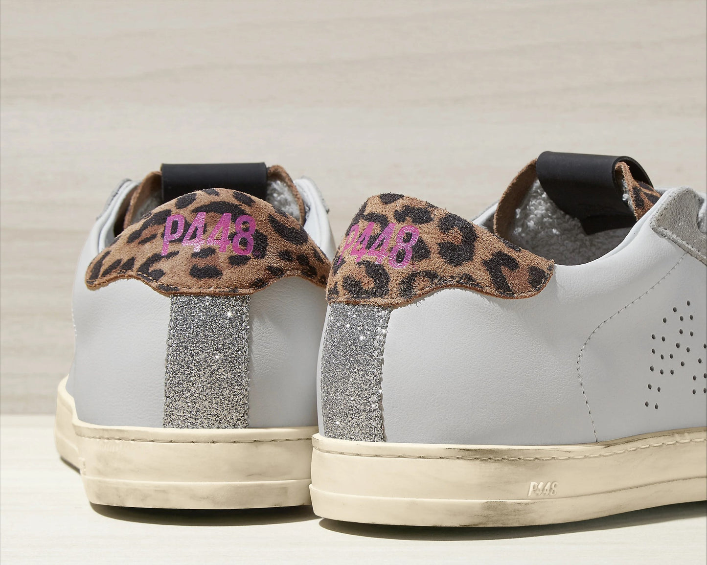 John Animal White Sneaker With Silver