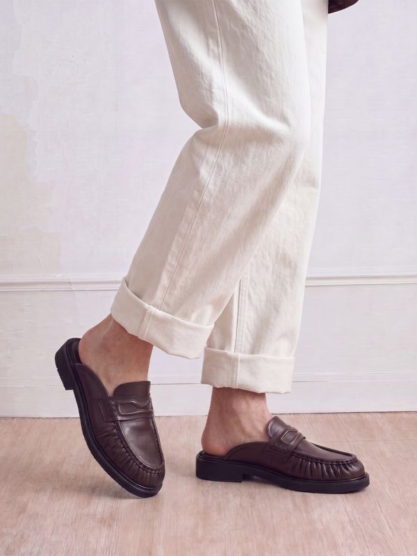 Jones Mule Loafer In Dar Brown