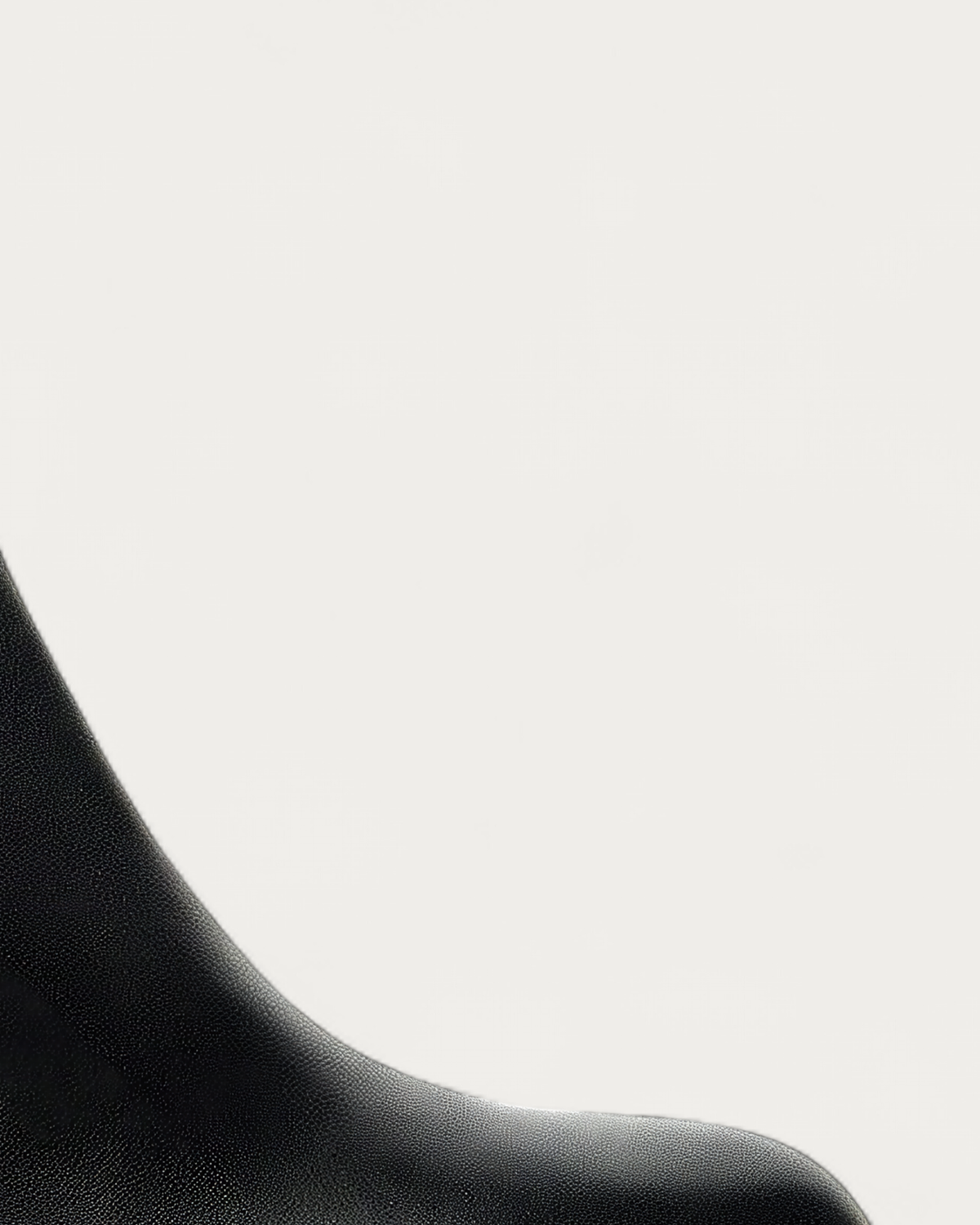 Nero Giardini Black Leather Back Zip Boot, toe detail