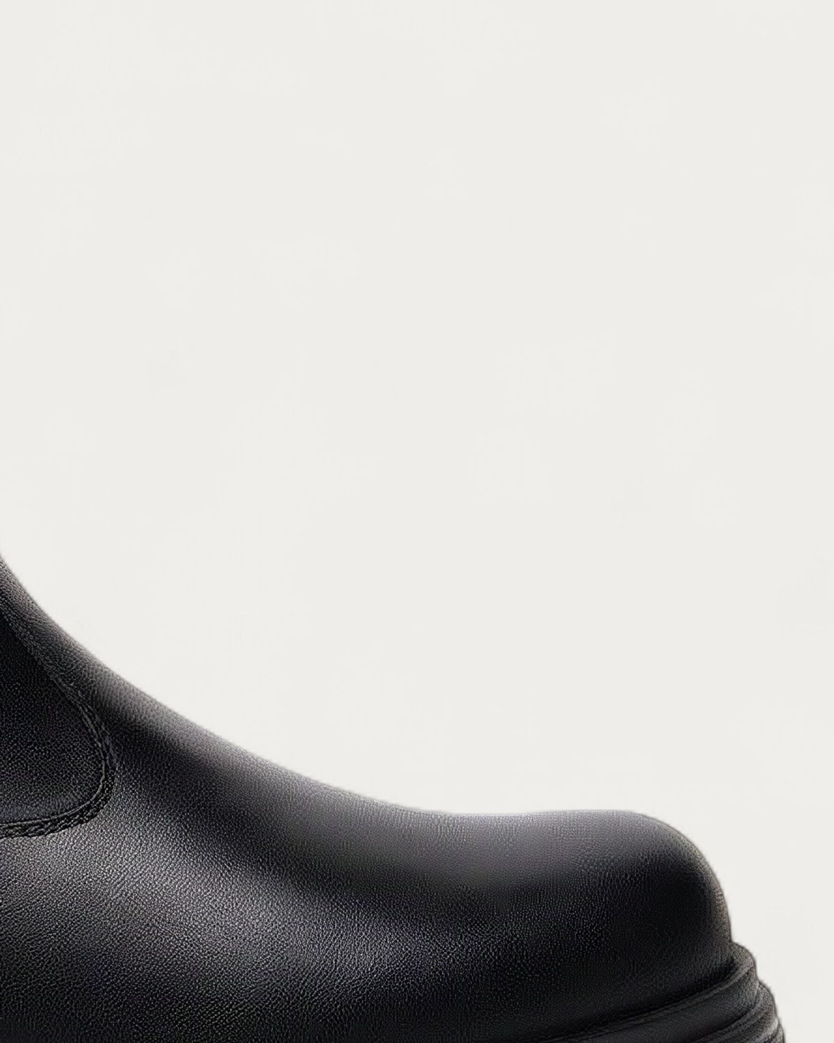 Nero Giardini Black Low Platform Ankle Boot, toe detail