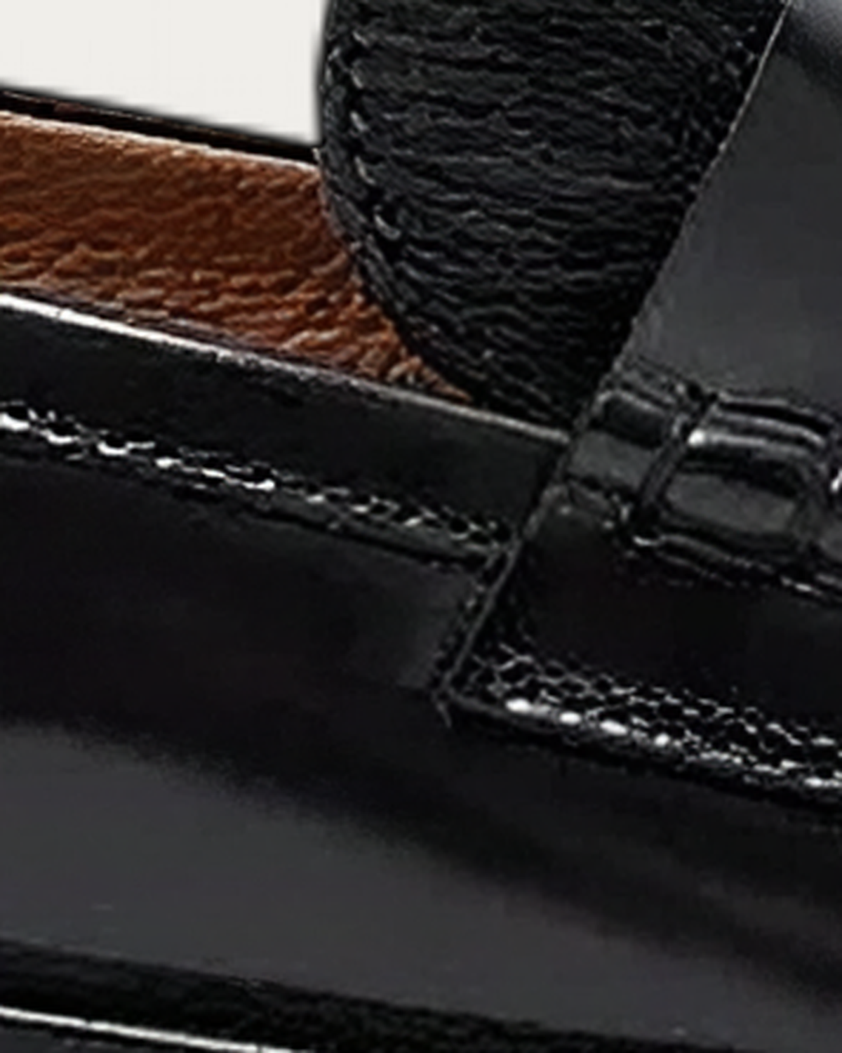 Pavement Pacassie Pony Loafer penny strap detail with tan leather lining