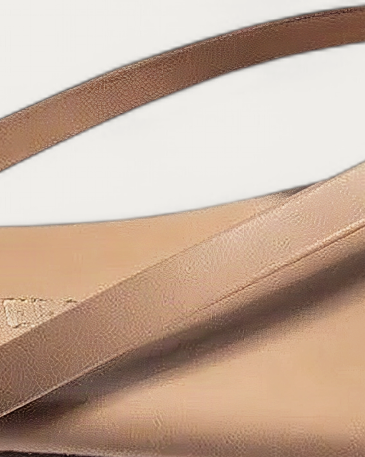 TKEES Foundation Cocobutter Leather Flip Flop, strap and upper detail
