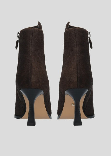 Brown Pony Hair Ankle Boot
