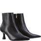 Black Leather Boot With Kitten Heel