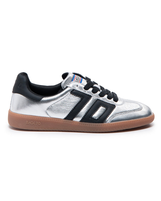 Metallic Nappa Silver Black