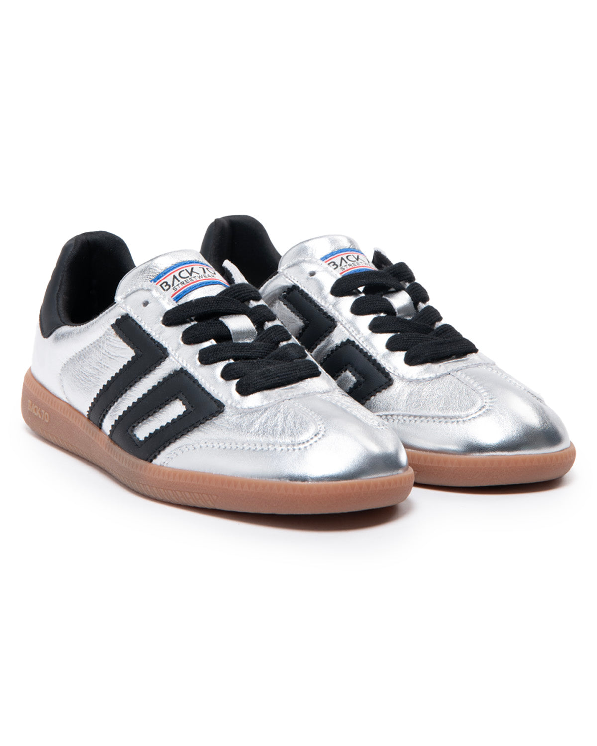 Metallic Nappa Silver Black