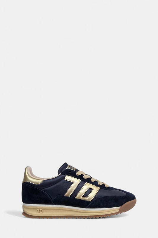 Jogger Navy Suede Gold#