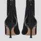 Black Net Boot With Crystals