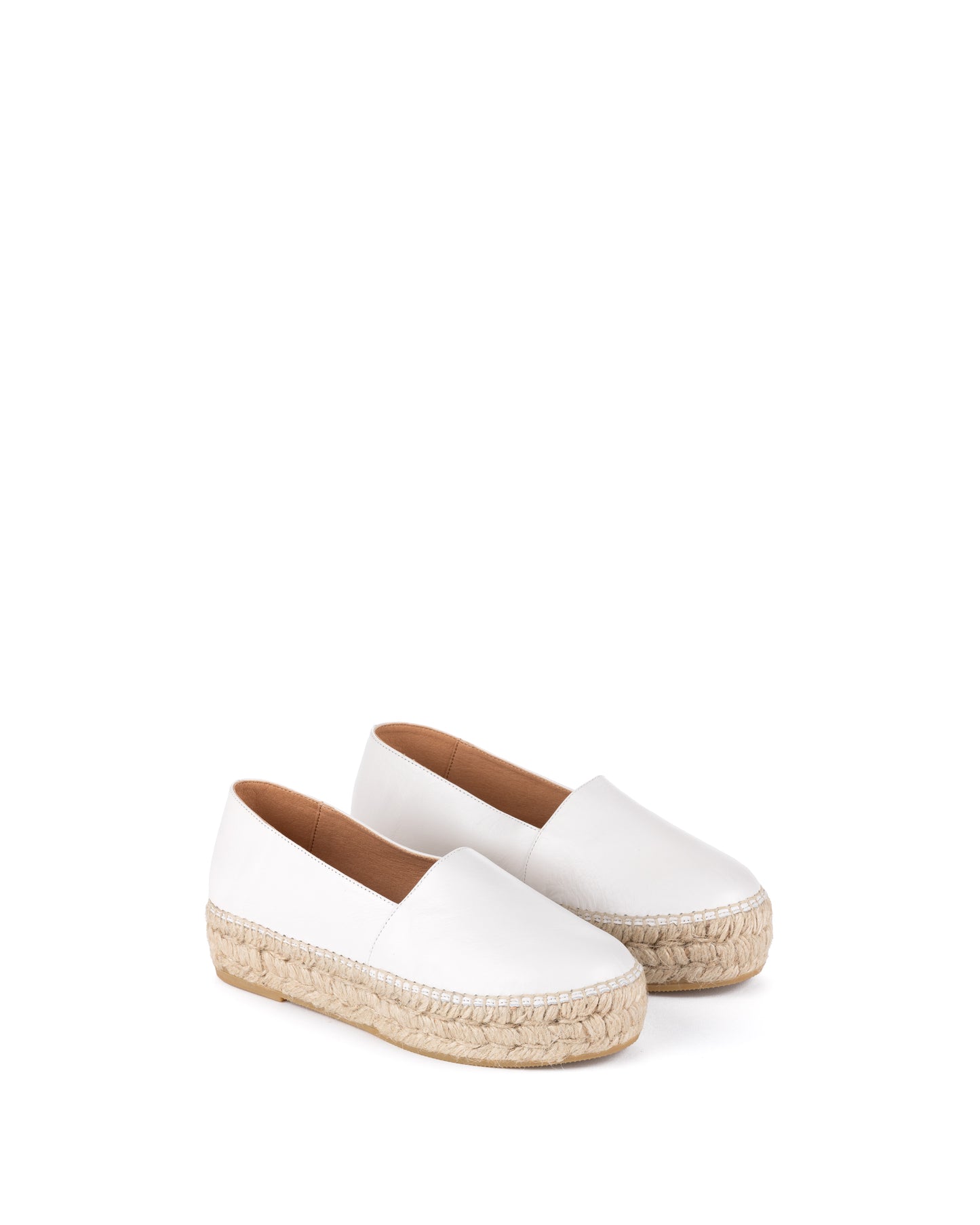 Platform Espadrille In Off White