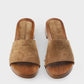 Suede Wooden Clog Sandal