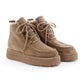 Shearling Laced Boot Platform Sole