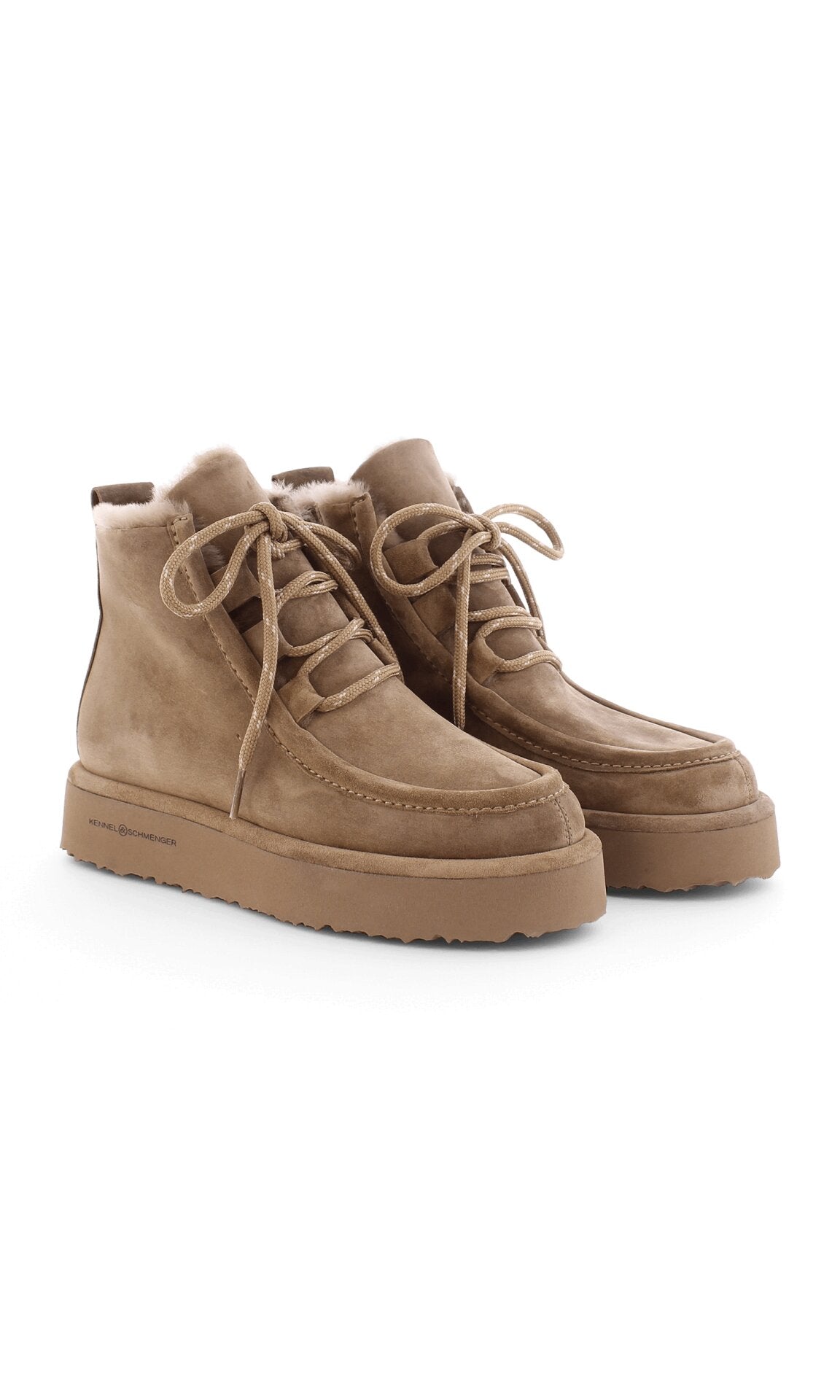 Shearling Laced Boot Platform Sole