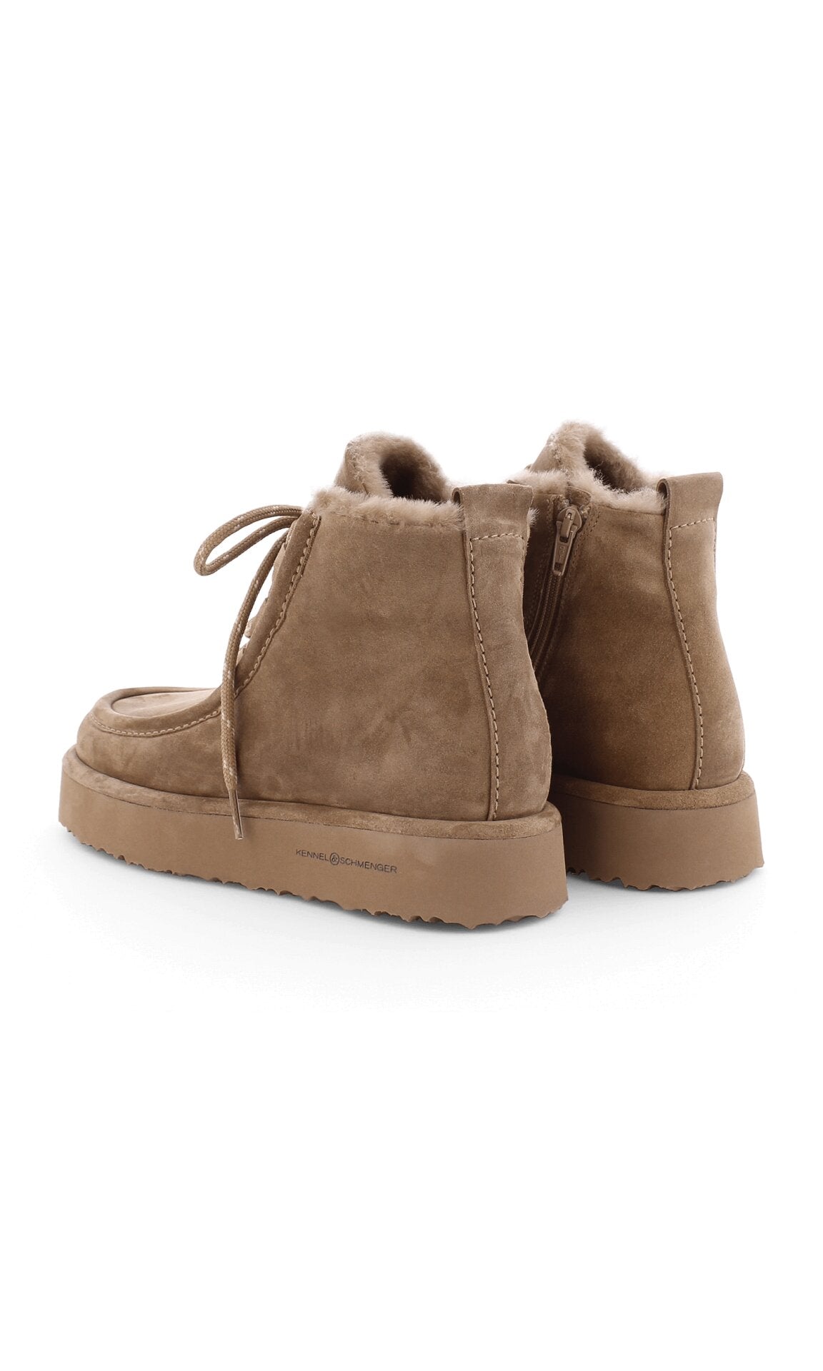 Shearling Laced Boot Platform Sole