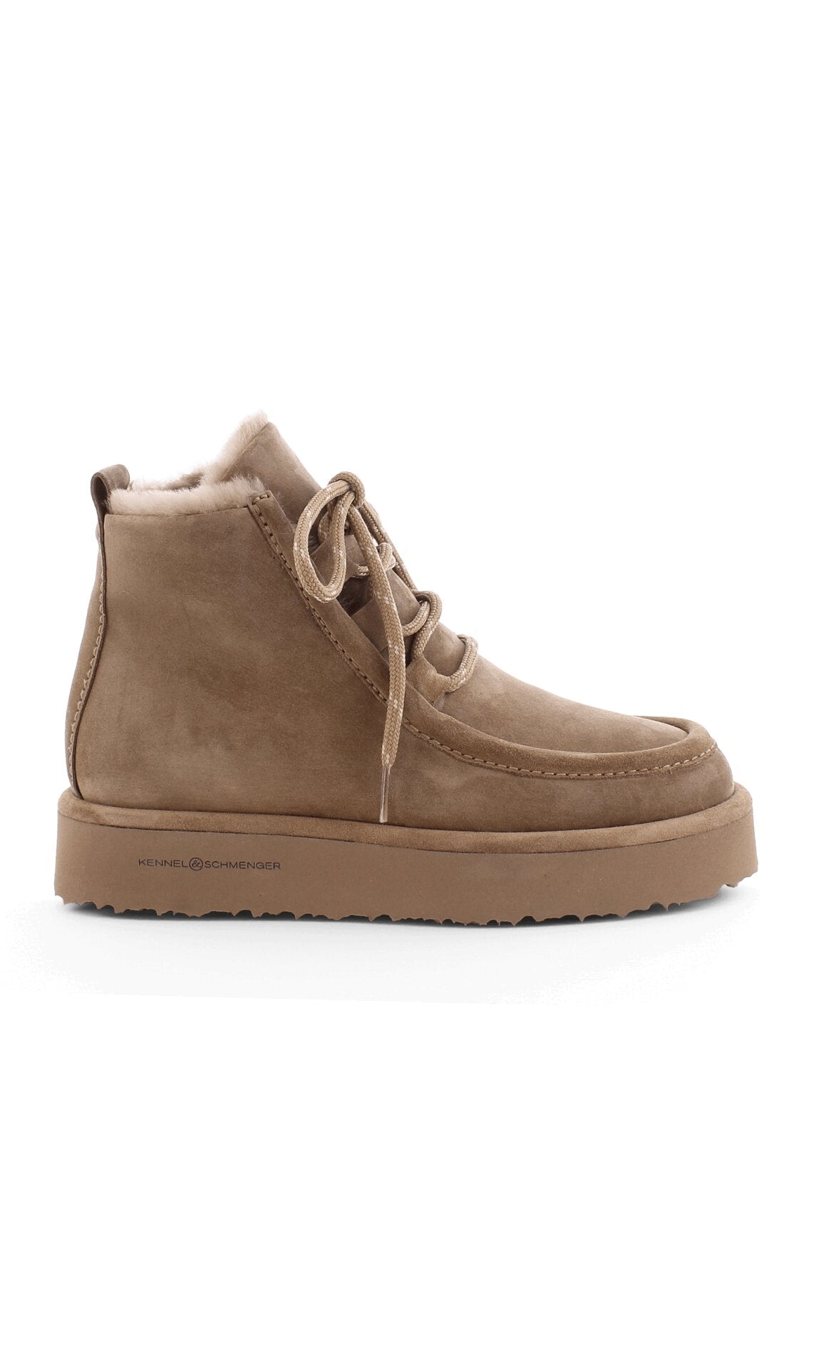 Shearling Laced Boot Platform Sole