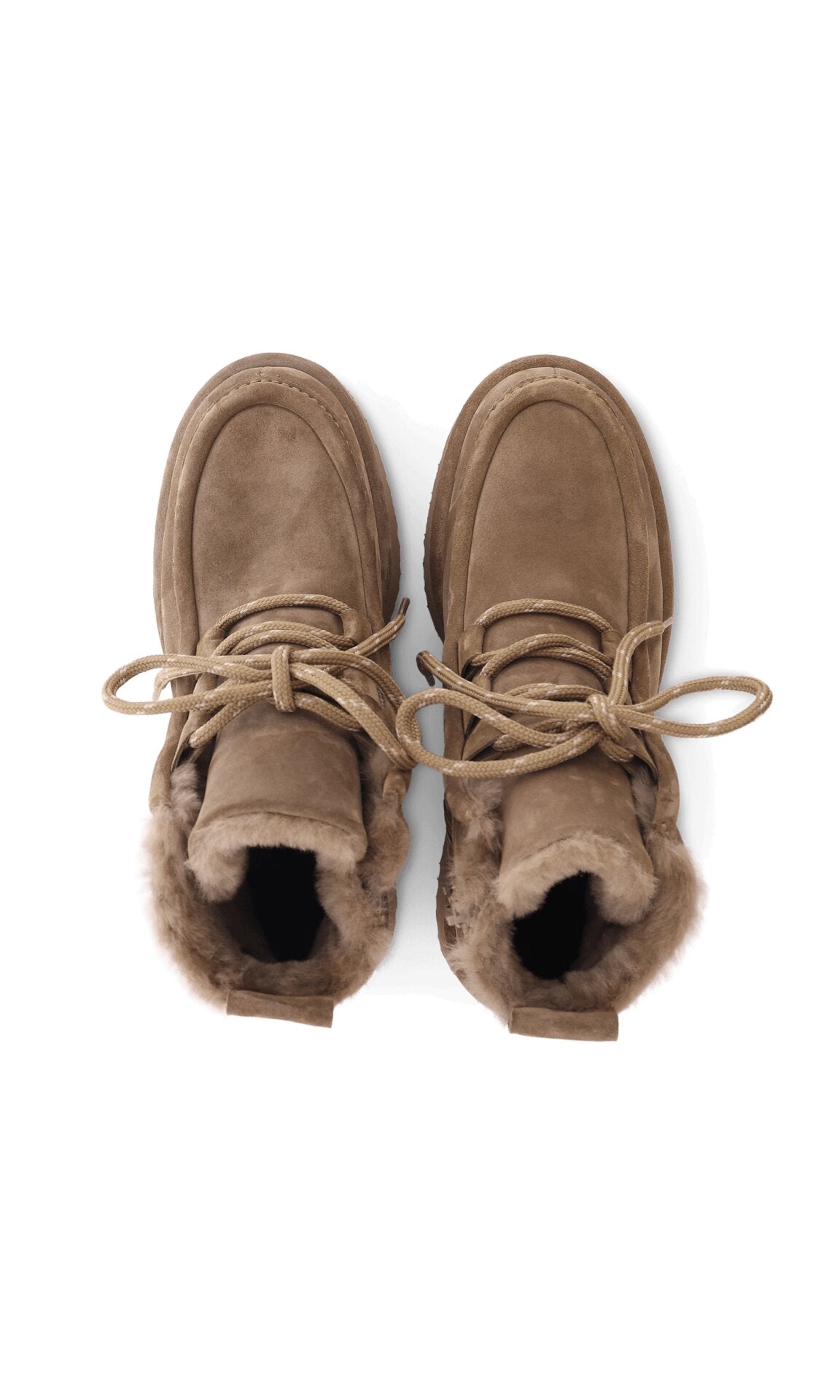 Shearling Laced Boot Platform Sole