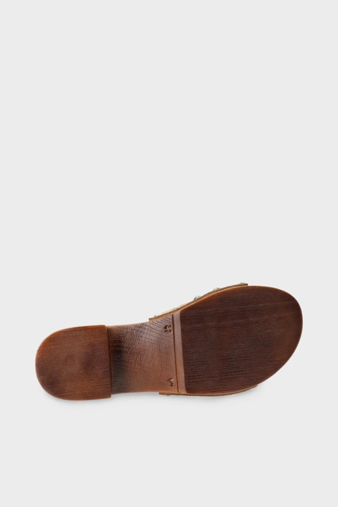Suede Wooden Clog Sandal