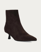 Bibi Lou Suede Ankle Boot In Marron, three-quarter view