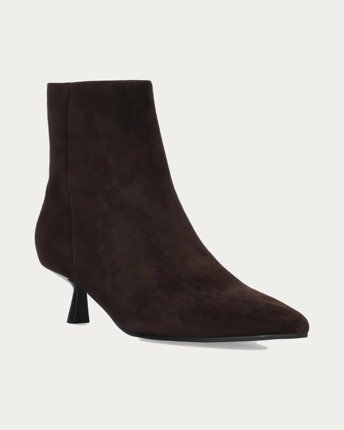 Bibi Lou Suede Ankle Boot In Marron, three-quarter view